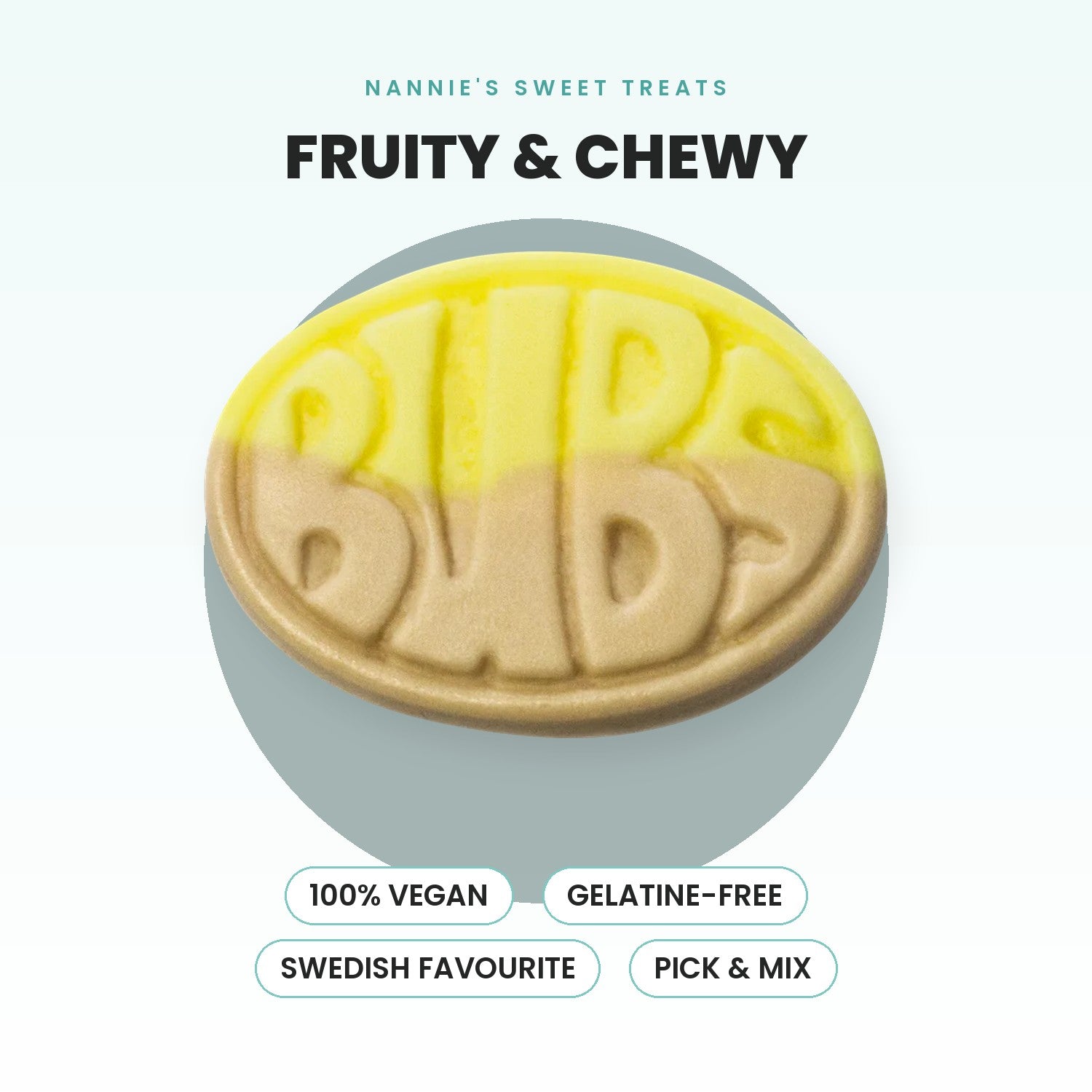 Bubs Banana & Caramel - sweet treat, vegan, gelatine-free, pick & mix