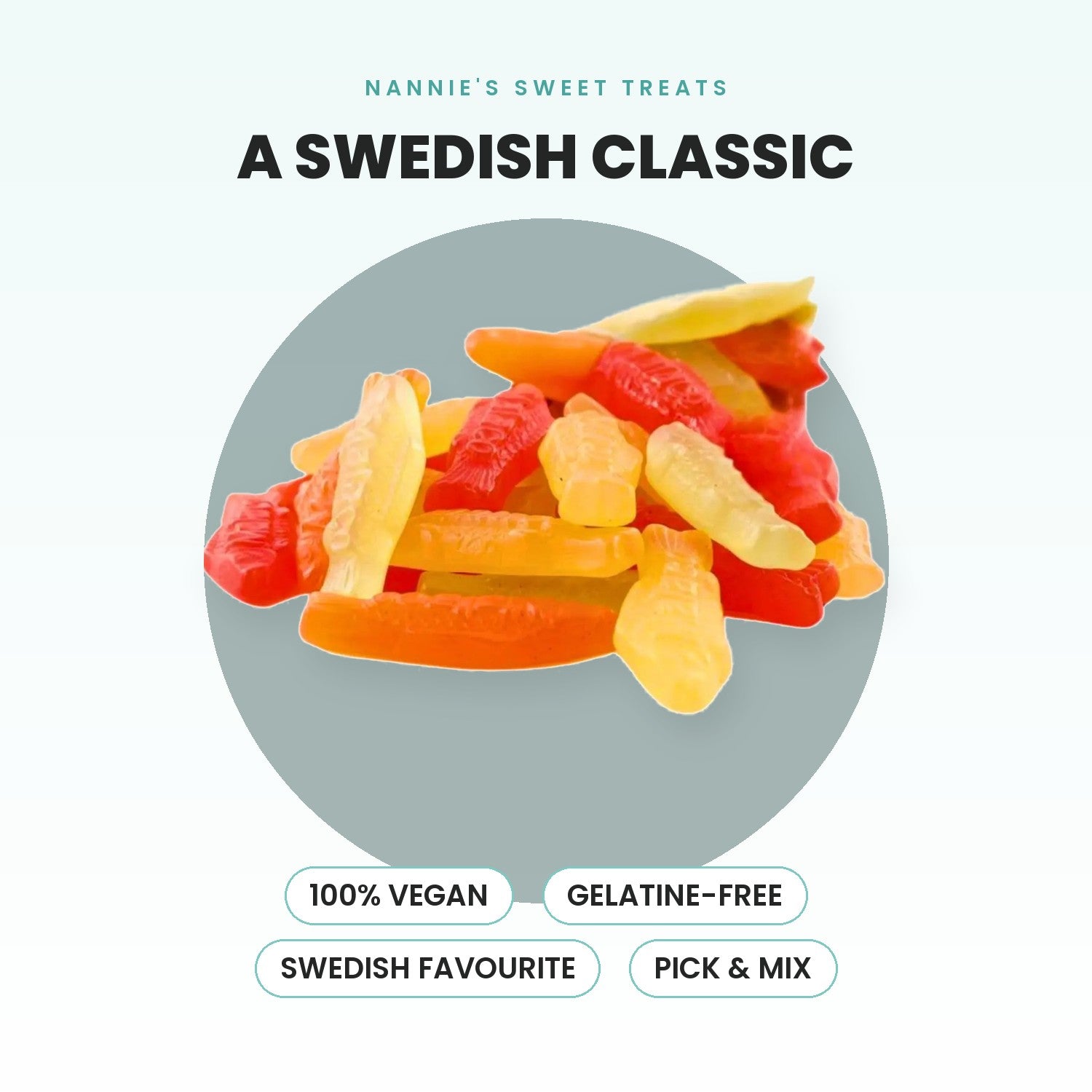 Malaco Swedish Fish - classic Swedish sweets, vegan, gelatine-free, pick & mix