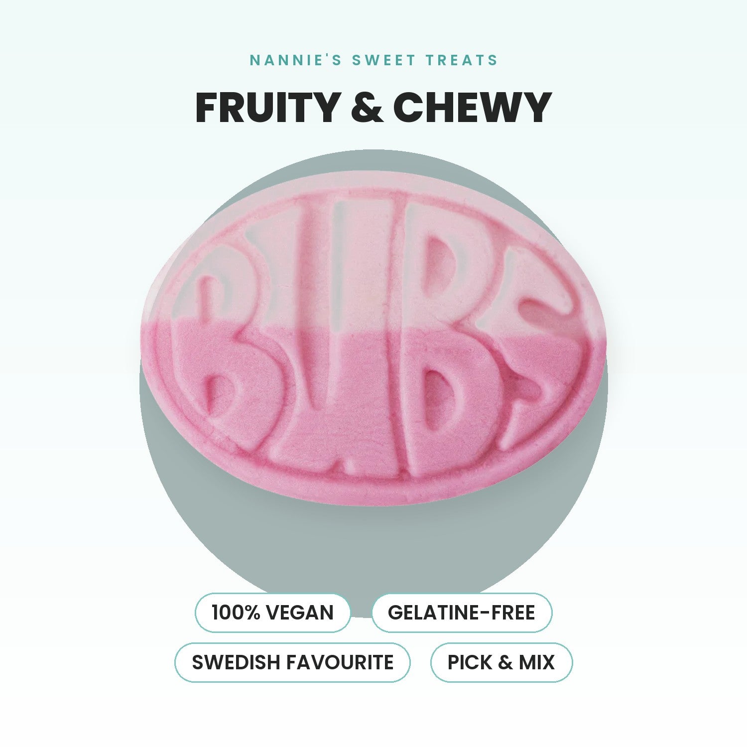 Bubs Strawberry & Pomegranate - sweet & sour, vegan, gelatine-free, pick & mix